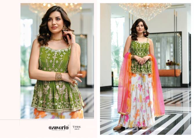 Zaveri Floral Color Edition New Designer Fancy Party Wear Stylish Ready Made Collection